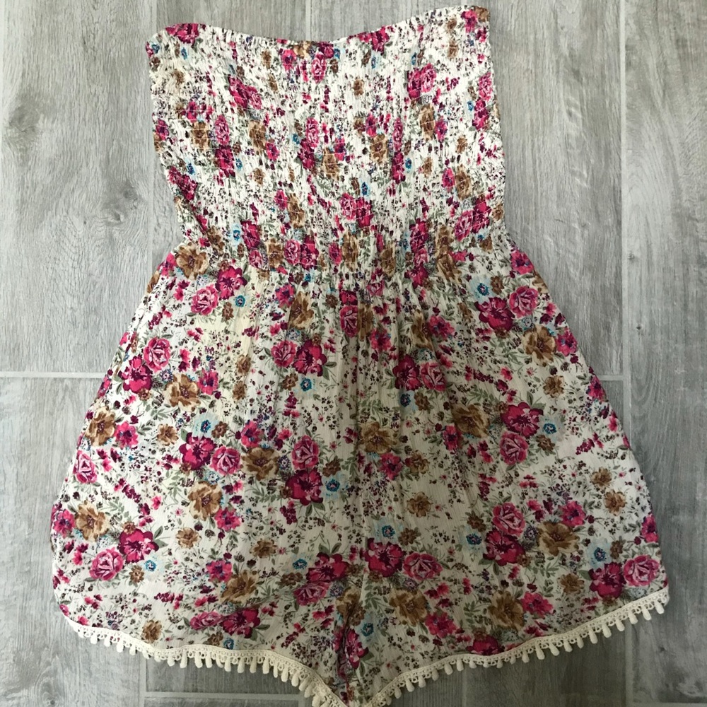 Sleeveless Floral Romper
